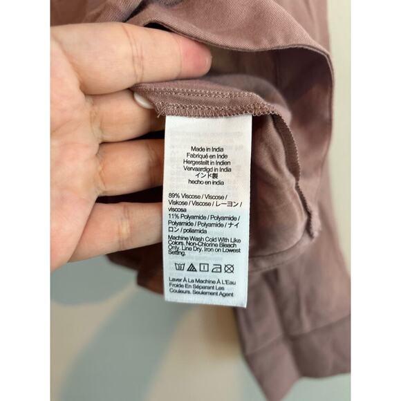 NWT Madewell Relaxed Tulip-Back Top In Evening Mauve Size Large - Picture 6 of 7